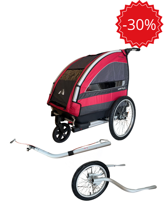 Explorer - 4-in-1 - Kärry pyöräilyyn, juoksuun, tavaroiden kuljetukseen